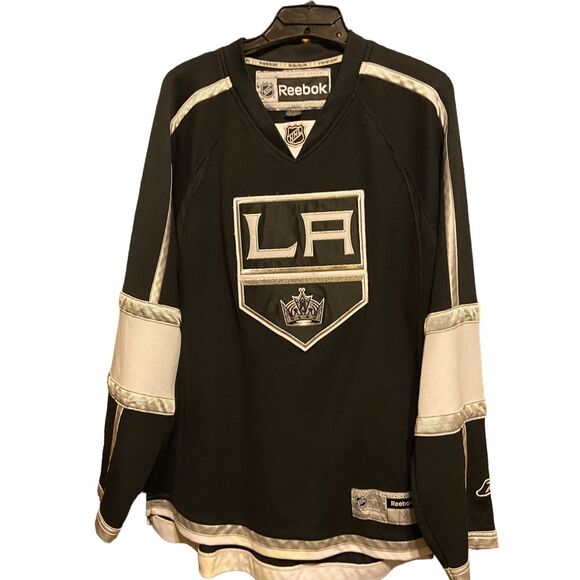 #7790 NHL L A Vikings Reebok VINTAGE Black Mens Jersey size M size M